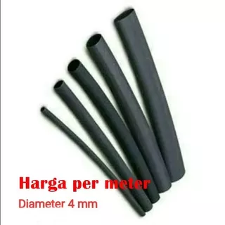 Selongsong Bakar Kabel 4mm Heat Shrink HeatShrink Tube Pelapis Kabel Selang Ciut Pelindung Bakar Panas Cable