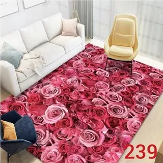Karpet Lantai Import Eropa Motif Bunga 200x270cm Carpet Murah Ruang Tamu Kamar Anak Keluarga Anti Slip Modern