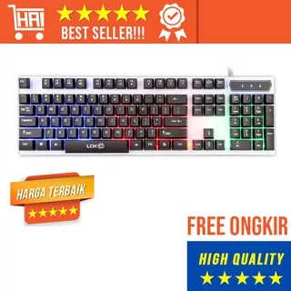 KEYBOARD GAMING RGB LED LAMP COMPUTER GAMERS KEY BOARD KOMPUTER PC GAMER GAME KIBOT MENYALA NYALA PC