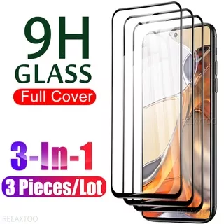 3Pcs Full Cover Tempered Glass For Xiaomi Mi 11T Pro Screen Protector On Xiomi Xiaomi Mi 11 xiaomi11 T Lite Mi11tpro xiaomi11t Pro 5G 4G Protective Glass Film