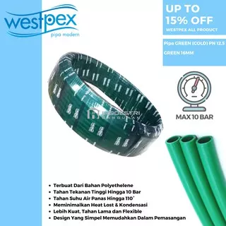 Pipa Westpex Green 1/2 inch (Pipa Air Dingin Westpex 16 mm) / Meter