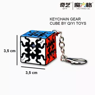 Gantungan Kunci Rubik Gear Cube Key Chain Qiyi - Rubik Gantungan Kunci
