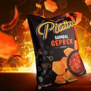 Piattos Sambal Geprek 78gr dan Iga Penyet 78gr