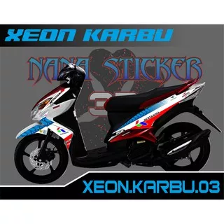 Striping XEON KARBU PERTAMINA - Stiker XEON KARBU List Variasi Motor STICKER XEON KARBU CODE 03