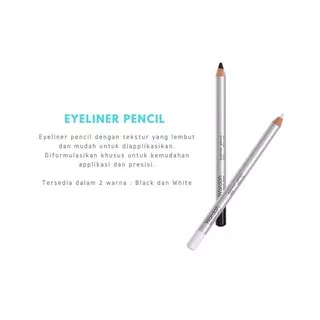Wardah Eyeliner Pencil Hitam || Putih || Black || White