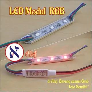 Led modul RGB 5050 waterproof 3 mata 12 Volt 12V nyala rgb