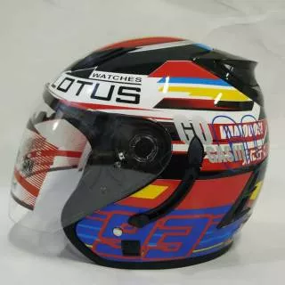 Helm ARL Centro Double Visor LOTUS Marc. Marquez Hitam.