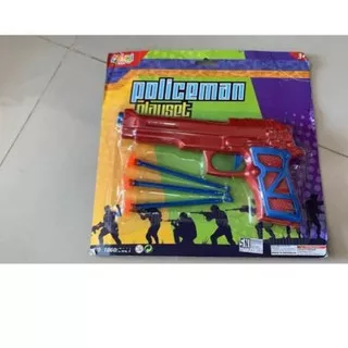 Mainan pistol peluru karet / pistol policeman / pistol murah