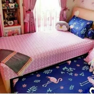 Sprei Bed Sorong 2in1 Ukuran 120x200/120x190 | 100x200/100x190 Motif Anak Lucu Katun Lokal Homemade | Katun Jepang | Free Custome Motif