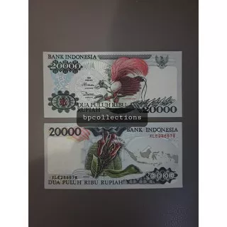 Uang Lama 20000 rupiah Cendrawasih Cengkeh 1995 Uang Kertas Kuno Asli Mahar Koleksi Duit Jadul