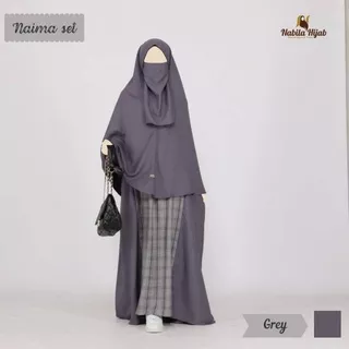 (SALE 10.10)GAMIS NAIMA SET NABILA HIJAB//GAMIS KATUN MADINAH/GAMIS SET KATUN/GAMIS LADY ZARA TERMURAH