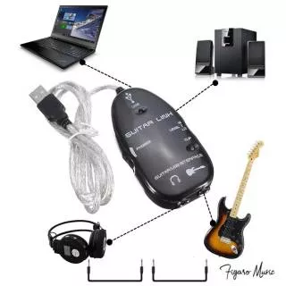 Guitar Link USB Cable - Gitar Link Kabel USB - Hitam/Putih