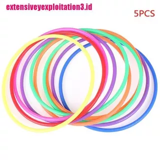 ?extensiveyexploitation3.id?5 Pcs 18CM Colorful Plastic Hoopla Ring Toss Circle Set Educational Toy for Kids
