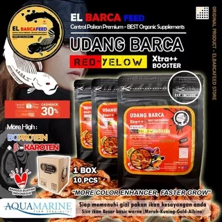 El Barca UDANG KERING Xtra++ RED YELLOW Booster untuk ikan 20 cm keatas Channa Arowana Louhan Predator Oscar El Barca Feed Store Aquamarine Fish