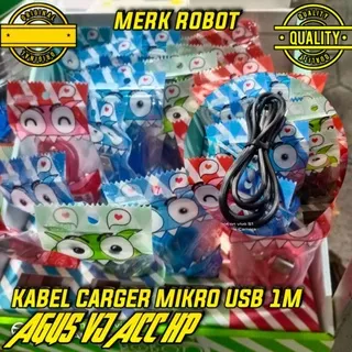 KABEL CARGER/KABEL DATA MIKRO USB ORIGINAL MERK ROBOT