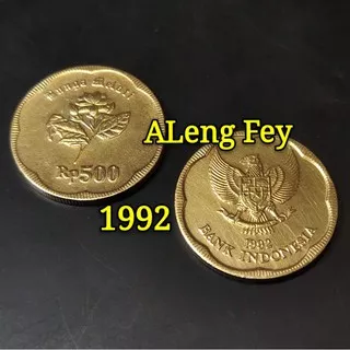 uang kuno tahun 1992 koin 500 rupiah melati besar