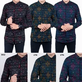 Batik Pria Lengan Panjang Long Batik Salju All Varian Murah Premium