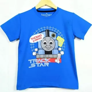 KAOS ANAK LAKI LAKI KARAKTER THOMAS TRACK STAR/THOMAS AND FRIENDS/KAOS ANAK COWOK GAMBAR KERETA THOMAS