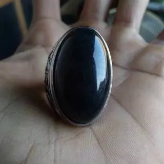 Natural Cincin Batu Hajar Jahanam Loloda Sulawesi Nempel Magnet Ready Gelang Kulit Titanium warangan