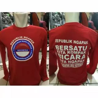 KAOS LENGAN PANJANG REPUBLIK NGAPAK BERSATU ORA NGAPAK ORA KEPENAK LIMITED EDITION