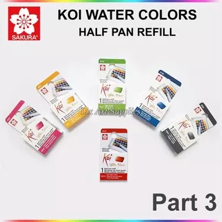 Sakura Koi Water Colour Half Pan Refill / Watercolor Half Pan Refill / Refill Cat Air Sakura (03/03)