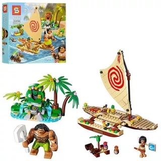 Mainan brick Moana SY856/brick Princess Moana Ocean enchanted/brick kapal moana maui