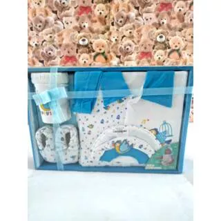 KIDDY HAPPY BIRD SET PAKAIAN BAYI NEWBORN - 3 BULAN ISI 4 PCS