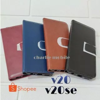 Flip cover leather case dompet kulit standing Vivo V5 V7 V9 V11 pro V20 V20se V21 4G V21 5G Y51 2020 Y51a Y53s casing dompet