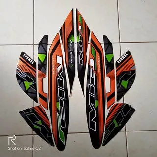 stiker striping motor yamaha  mio j 2015 orange