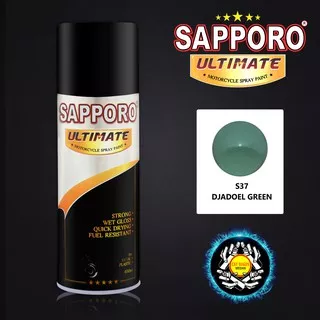 SAPPORO ULTIMATE S37 DJADOEL GREEN CAT SEMPROT 400 ML CAT MOTOR AEROSOL PYLOX HIJAU TUA ARMY JADUL GREEN S 37 PILOKS PILOX PILOK DITON PREMIUM SAPORO SAMURAI SHOGUN MEDAN BINJAI SUMATERA