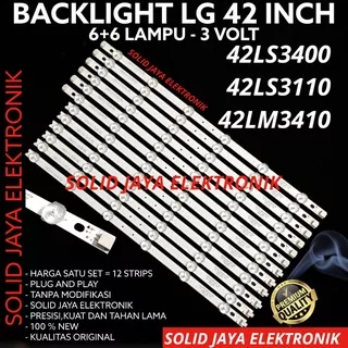 BACKLIGHT TV LED LG 42 INC 42LS3400 42LS3110 42LM3410 42LS 42LM LAMPU BL 12K 3V BL LG 3400 3110 3410 12 KANCING LAMPU 3V 3 VOLT 42INC 42IN 42INCH 42 LAMPU BL LG