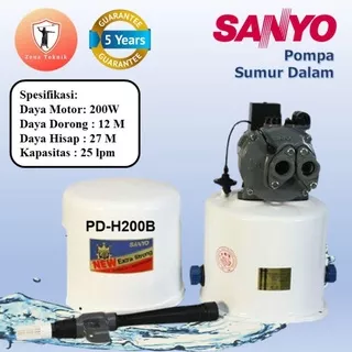 Pompa Air SANYO  PDH-200B (200Watt & 27Meter & Otomatis & Garansi Resm)i