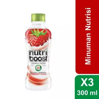 Nutriboost Minuman Nutrisi Rasa Strawberry 3 x 300 mL