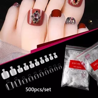 500Pcs /100pcs /Set Kuku Palsu kaki dengan 2 Warna untuk Nail Art