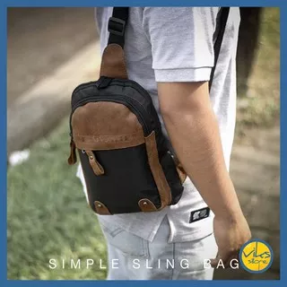 Tas Selempang Cowo Pria Mode Kasual Sling Bag Multifungsi Original Lokal