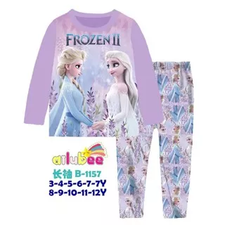 2-12th,SETELAN PIYAMA BAJU TIDUR FROZEN II ANAK ABG REMAJA CEWEK,PIYAMA LENGAN PANJANG ANAK IMPORT