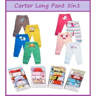 Carter Long Pant 5in1 Boy Girl / Set Celana Panjang Carter 5in1 Bayi Laki Perempuan