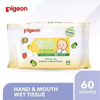 PIGEON Baby Wipes Hand & and Mouth 60s 60`s | Wet Tissue Basah Bayi