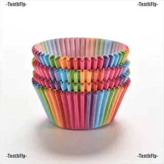 Loving ? 100pcs Colorful Rainbow Paper Cake Cupcake Liners Baking Muffin Cup Case Party