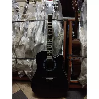 Gitar Akustik Elektrik Merk Ibanez Warna Hitam Doff Blackdoff Equalizer Eq-7545 Trusrod Murah