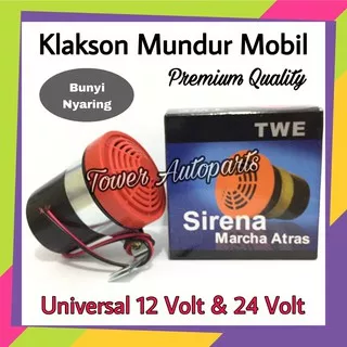 Klakson Mundur Atret - Alarm Sirine Mundur - Back Buzzer Mobil & Truk Universal 12 - 24 Volt Premium