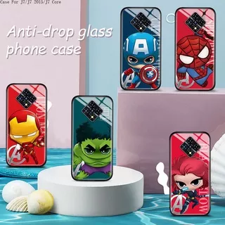 Samsung Galaxy J8 J7 2015 2016 2017 2018 Pro Core Prime Plus J710 J730 Untuk Hard Casing Phone Case Cartoon Marvel Shockproof Glass Cases Full Back Cover Hp Handphone