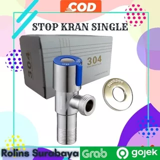Kran Air Stopkran 1/2 Inch Stop Kran Closet Shower Stainless Murah 304 New