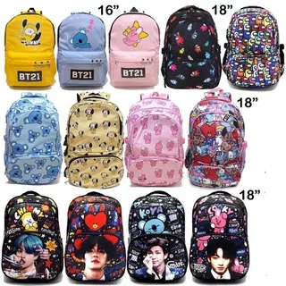 TAS RANSEL IMPORT BTS21/TAS KPOP/TAS RANSEL BTS/TAS SEKOLAH BTS21/TAS KOREA/TAS RANSEL KPOP/TAS ANAK