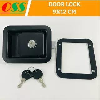 DOOR LOCK / DOOR LOCK KUNCI PINTU HITAM SEDANG GENSET PANEL 9X12 CM
