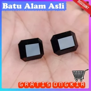 batu akik kecubung hitam pekat persegi natural alam bkn ruby jamrud pirus wulung katilayu bacan giok