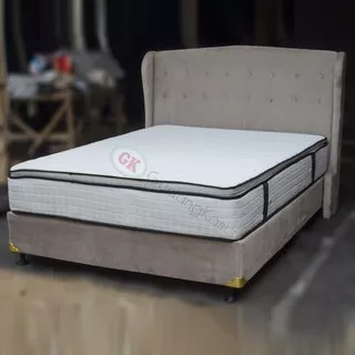 Springbed pillow top set divan dan headboard (sb96)