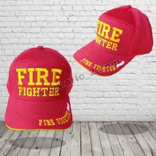 Topi FIRE FIGHTER jaring DOUBKE MASK / topi jala DAMKAR(PEMADAM KEBAKARAN)/FULL BORDIR