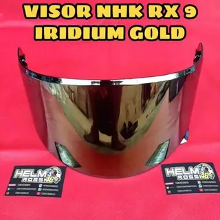 Flat visor NHK rx9 / kaca helm NHK flat RX 9 iridium silver + iridium gold + bening + hitam