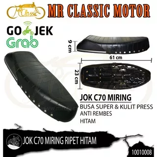 Jok Honda C70 Miring Ripet Hitam Variasi Motor Custom